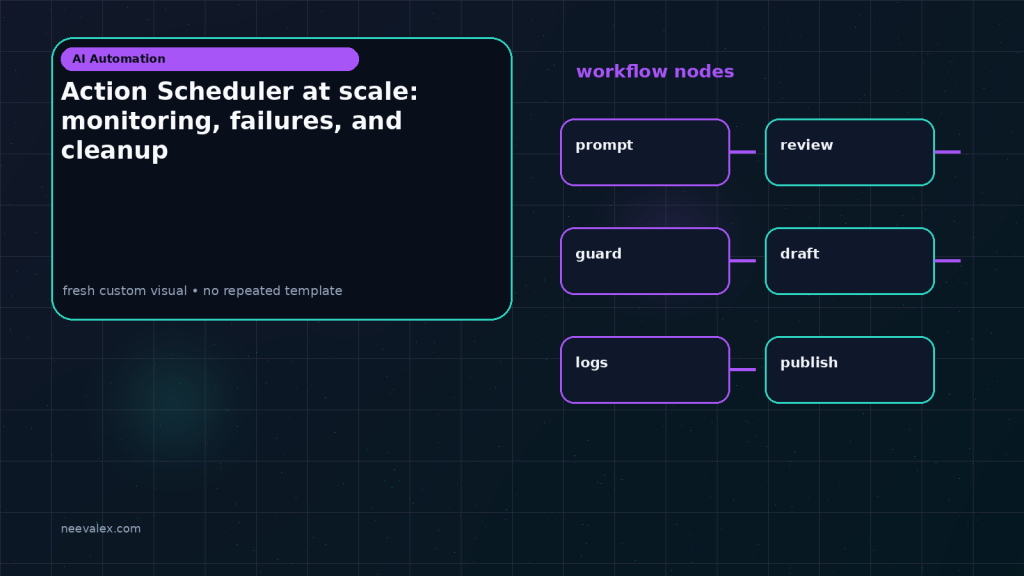 Generated visual related to Action Scheduler at scale: monitoring, failures, and cleanup