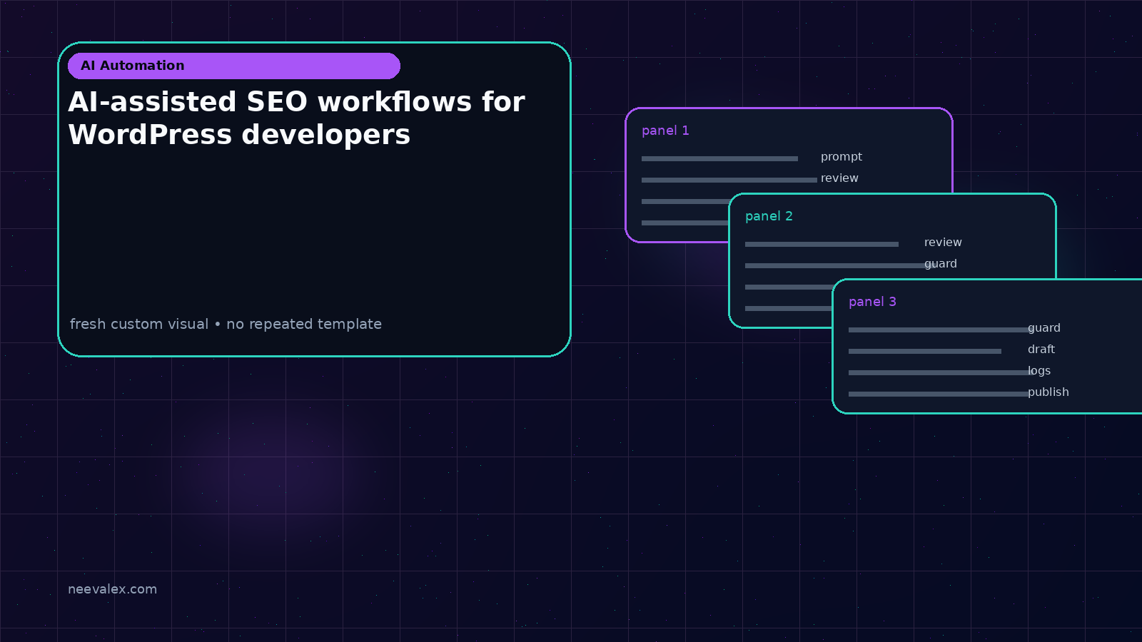 Visual example for AI-assisted SEO workflows for WordPress developers