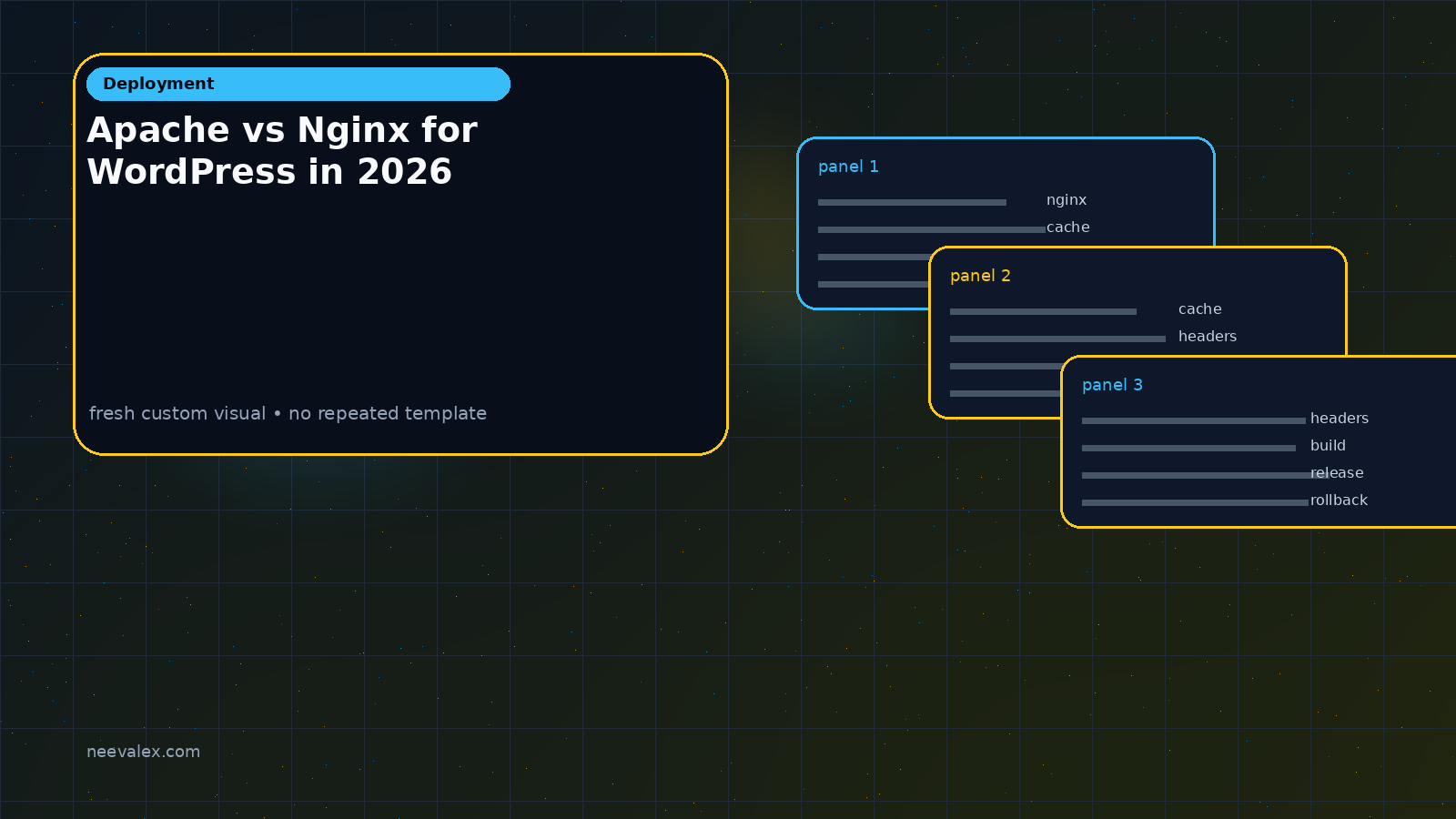 Workflow illustration for Apache vs Nginx for WordPress in 2026