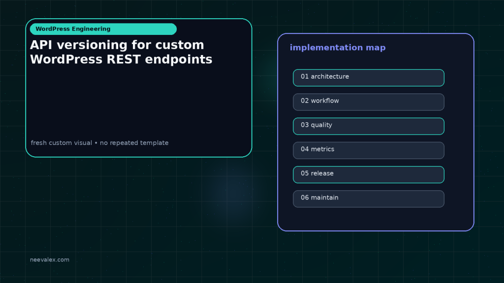 Generated visual related to API versioning for custom WordPress REST endpoints