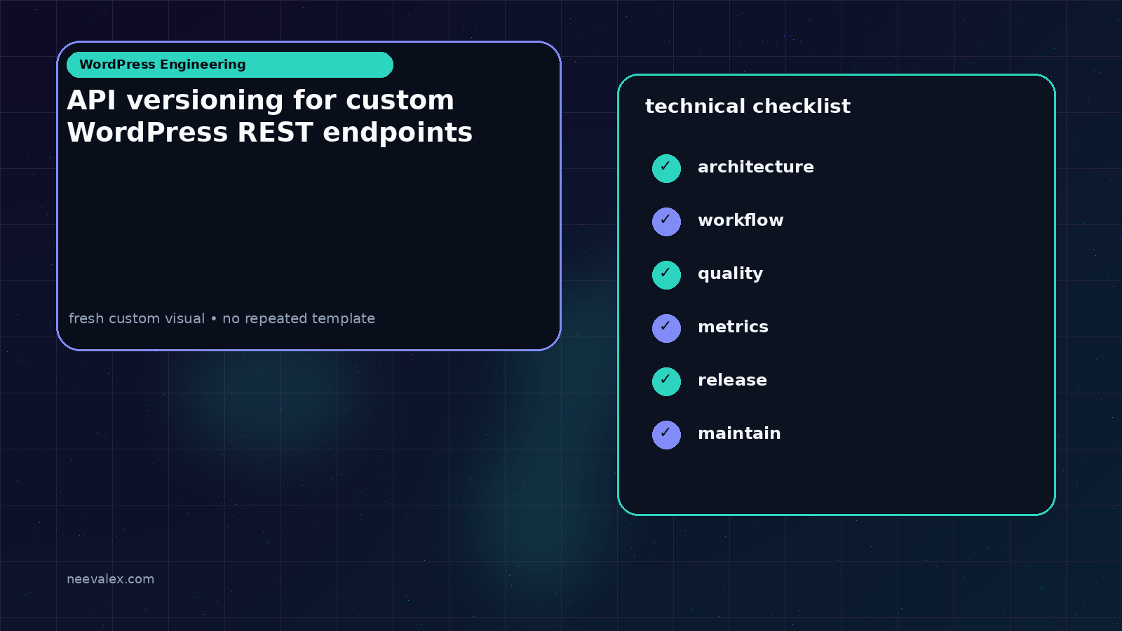 Visual example for API versioning for custom WordPress REST endpoints