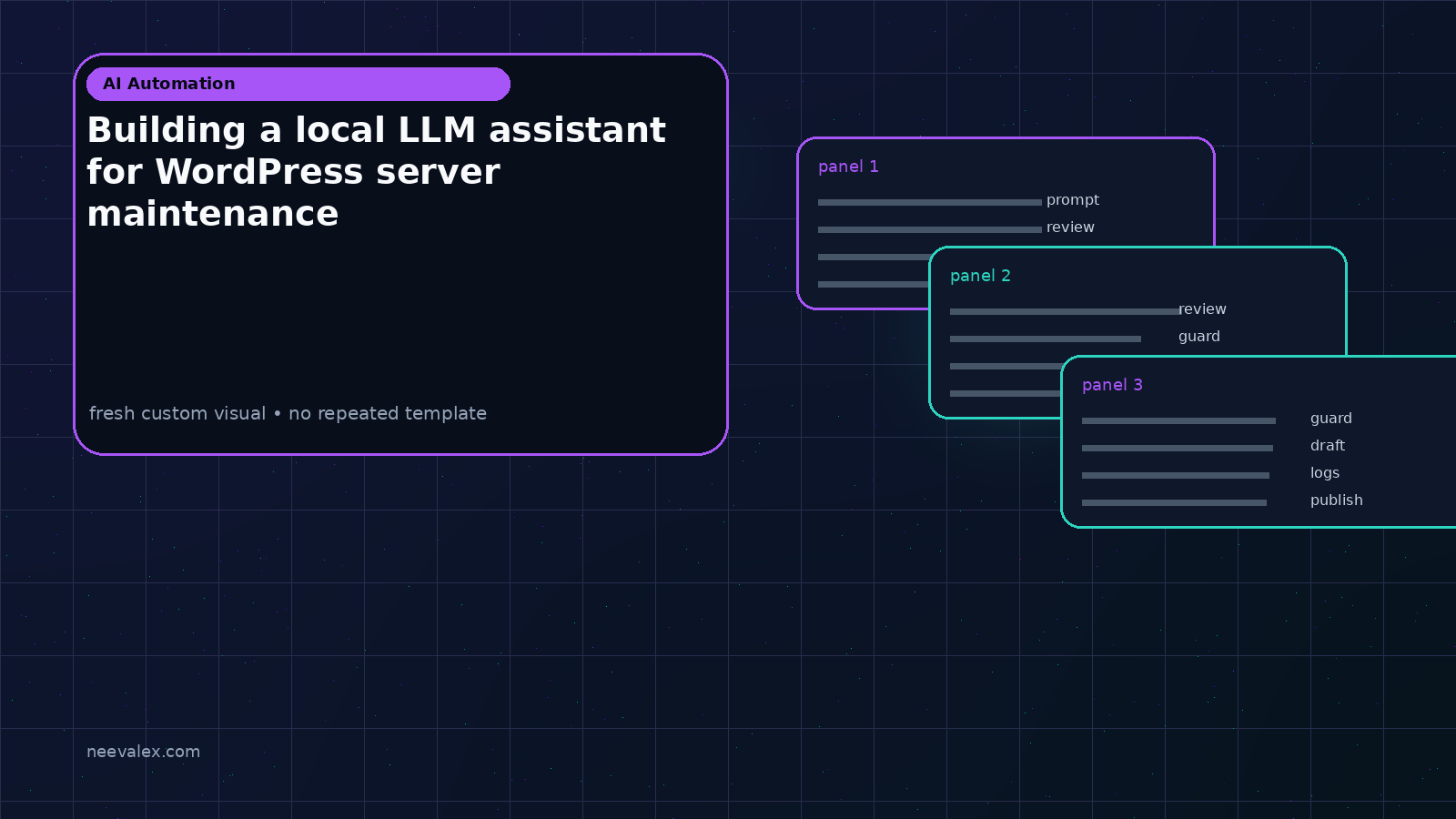 Visual example for Building a local LLM assistant for WordPress server maintenance