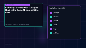 Generated visual related to Building a WordPress plugin that calls OpenAI-compatible APIs