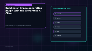 Generated visual related to Building an image generation plugin with the WordPress AI Client