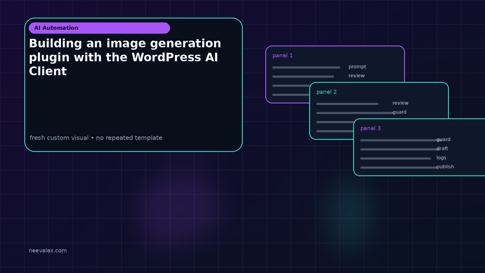 Visual example for Building an image generation plugin with the WordPress AI Client