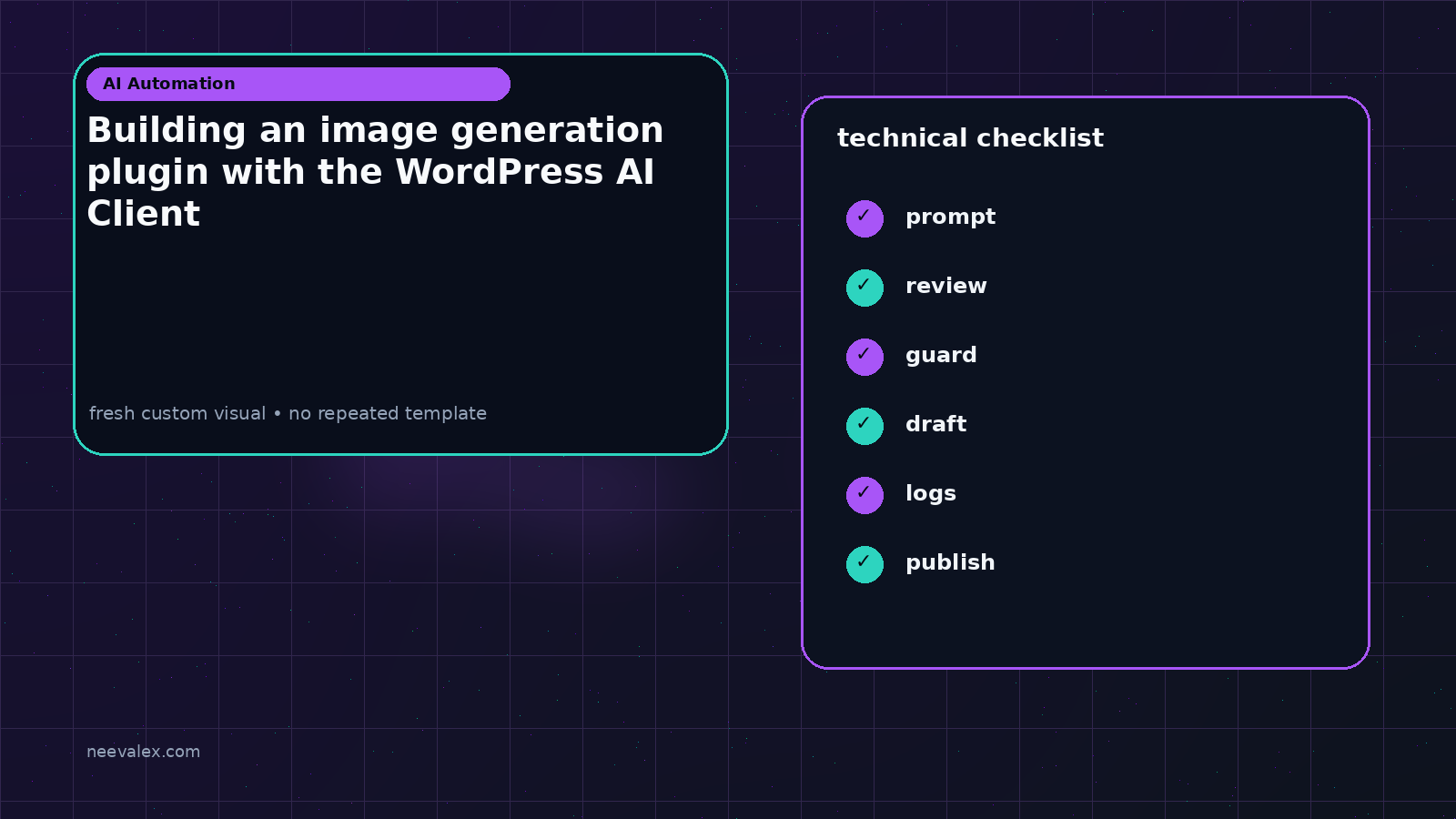 Visual example for Building an image generation plugin with the WordPress AI Client