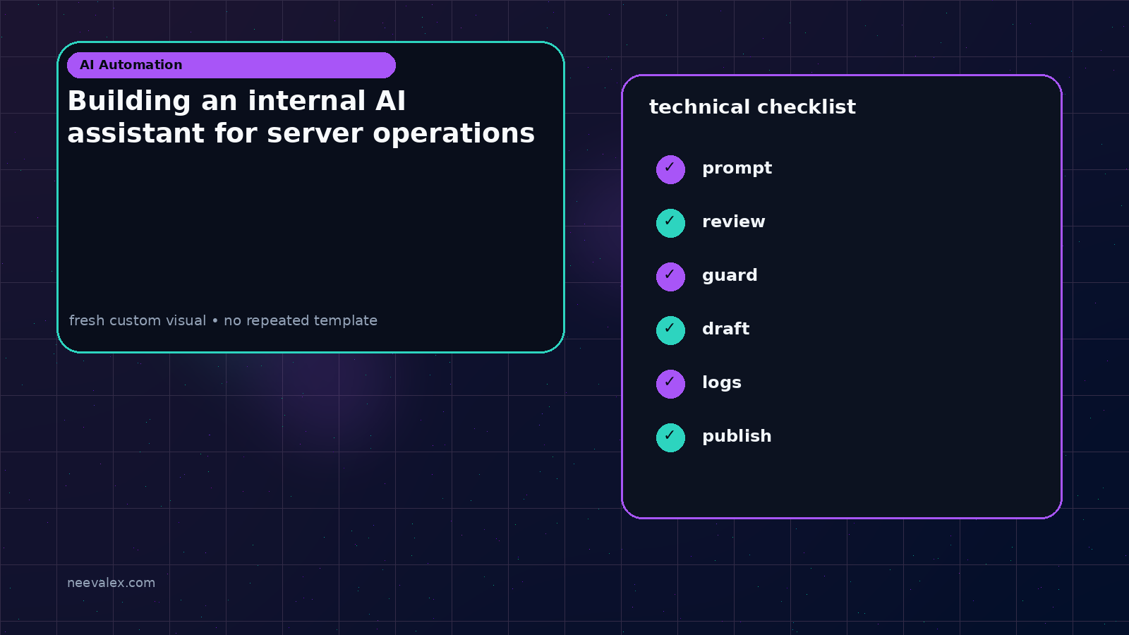 Visual example for Building an internal AI assistant for server operations