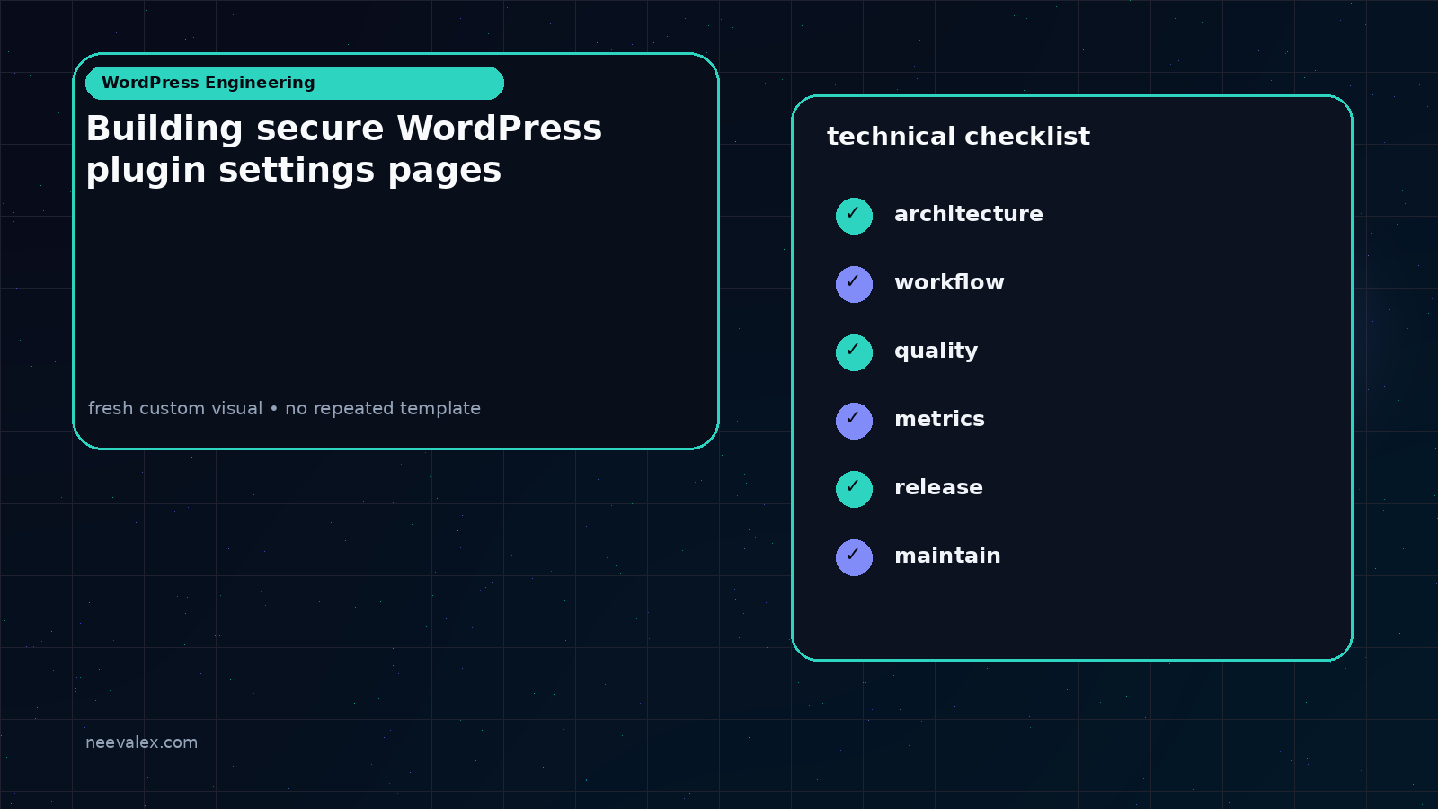 Main article image related to Building secure WordPress plugin settings pages