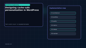 Generated visual related to Designing cache-safe personalization in WordPress