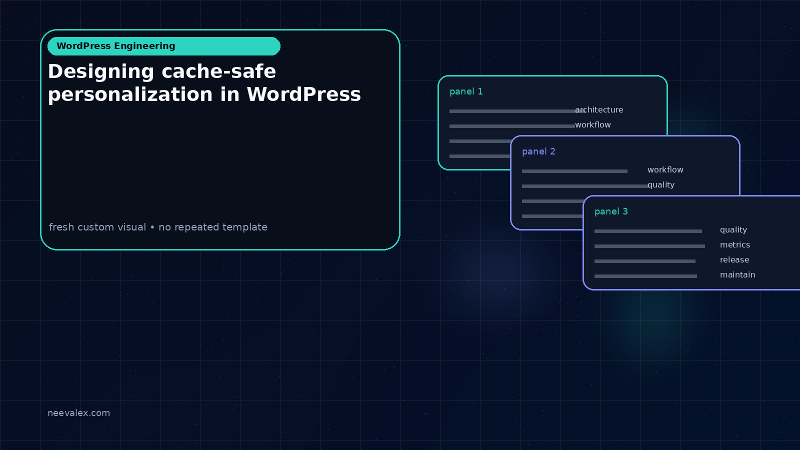 Visual example for Designing cache-safe personalization in WordPress