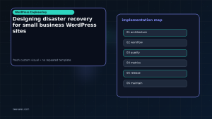 Generated visual related to Designing disaster recovery for small business WordPress sites