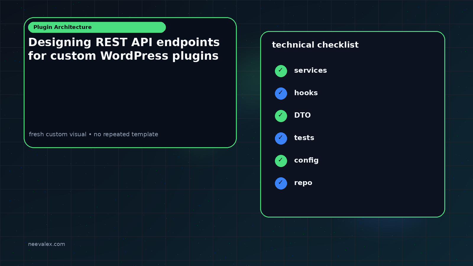 Workflow illustration for Designing REST API endpoints for custom WordPress plugins