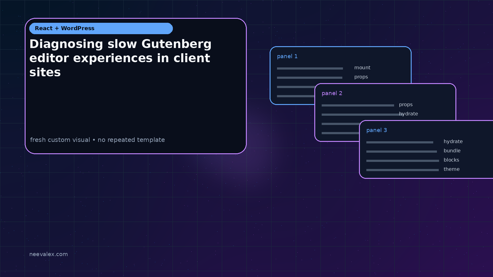 Visual example for Diagnosing slow Gutenberg editor experiences in client sites