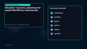 Generated visual related to Disaster recovery planning for small WordPress businesses