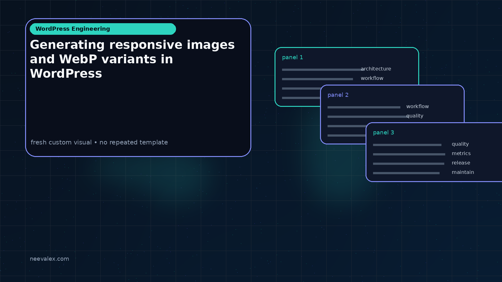 Visual example for Generating responsive images and WebP variants in WordPress