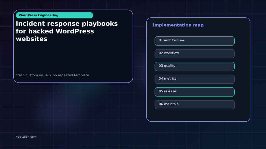 Generated visual related to Incident response playbooks for hacked WordPress websites