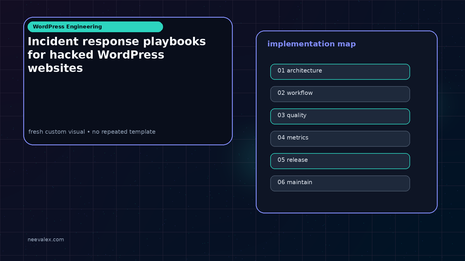 Visual example for Incident response playbooks for hacked WordPress websites