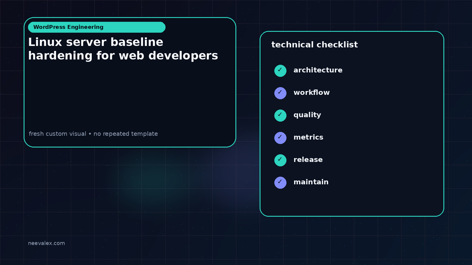 Visual example for Linux server baseline hardening for web developers