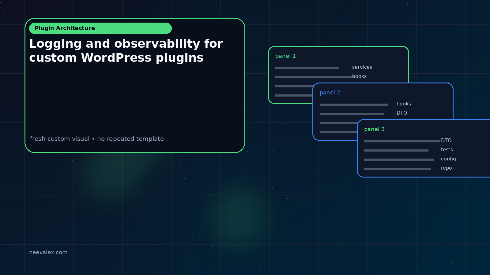 Visual example for Logging and observability for custom WordPress plugins