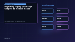 Generated visual related to Migrating legacy JavaScript widgets to modern React