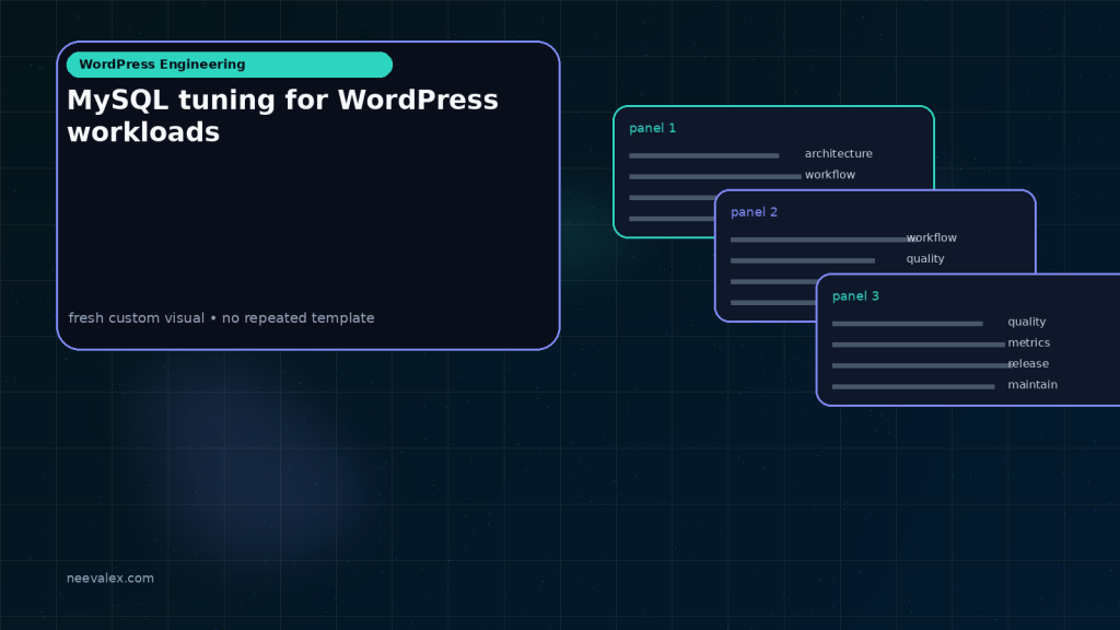Generated visual related to MySQL tuning for WordPress workloads