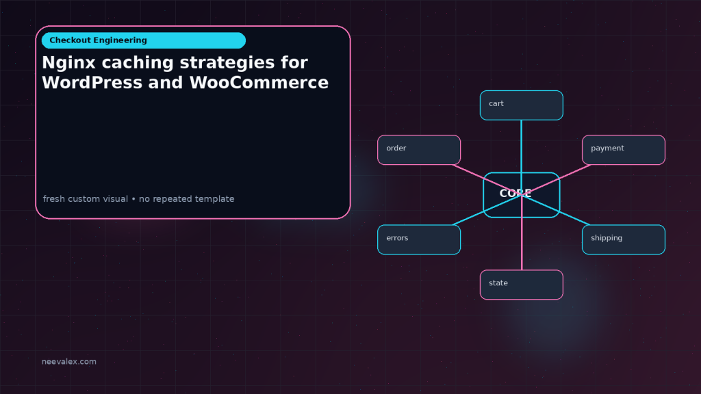 Generated visual related to Nginx caching strategies for WordPress and WooCommerce