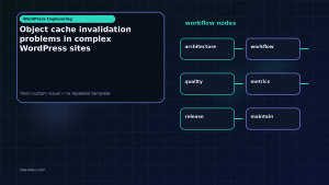 Generated visual related to Object cache invalidation problems in complex WordPress sites