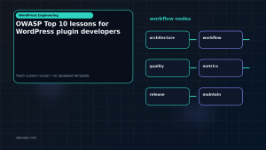 Generated visual related to OWASP Top 10 lessons for WordPress plugin developers