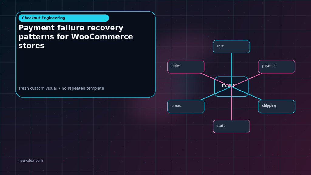 Generated visual related to Payment failure recovery patterns for WooCommerce stores