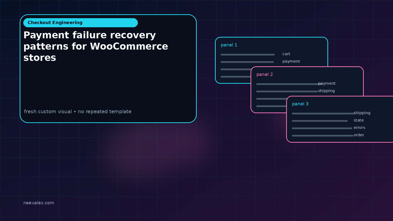 Workflow illustration for Payment failure recovery patterns for WooCommerce stores