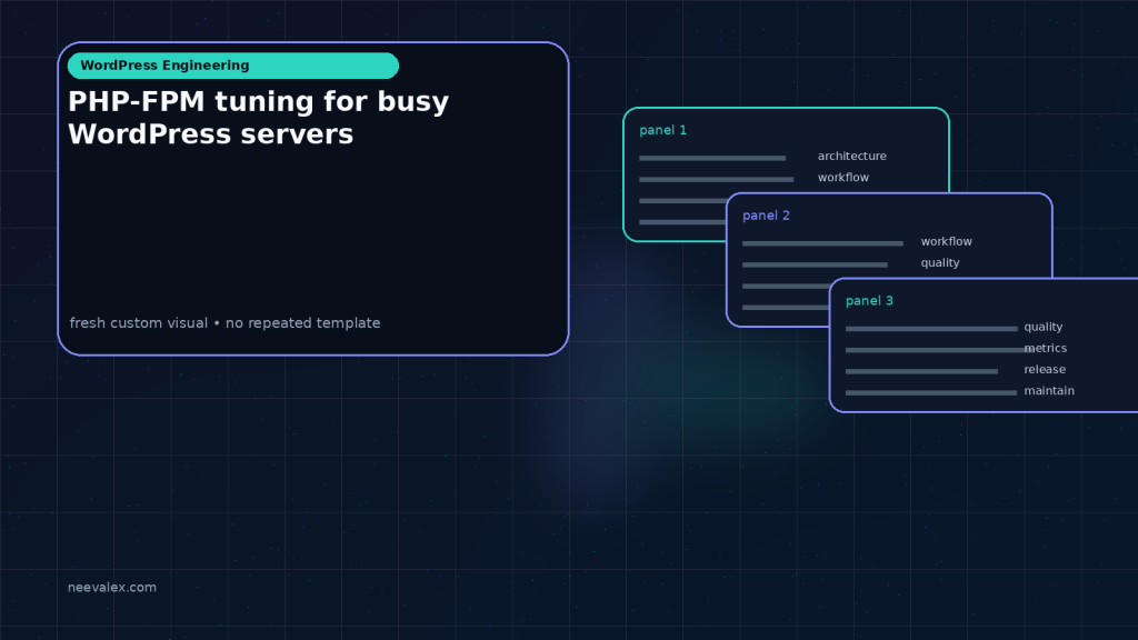 Generated visual related to PHP-FPM tuning for busy WordPress servers