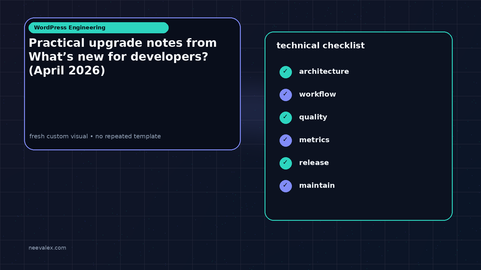 Visual example for Practical upgrade notes from What’s new for developers? (April 2026)