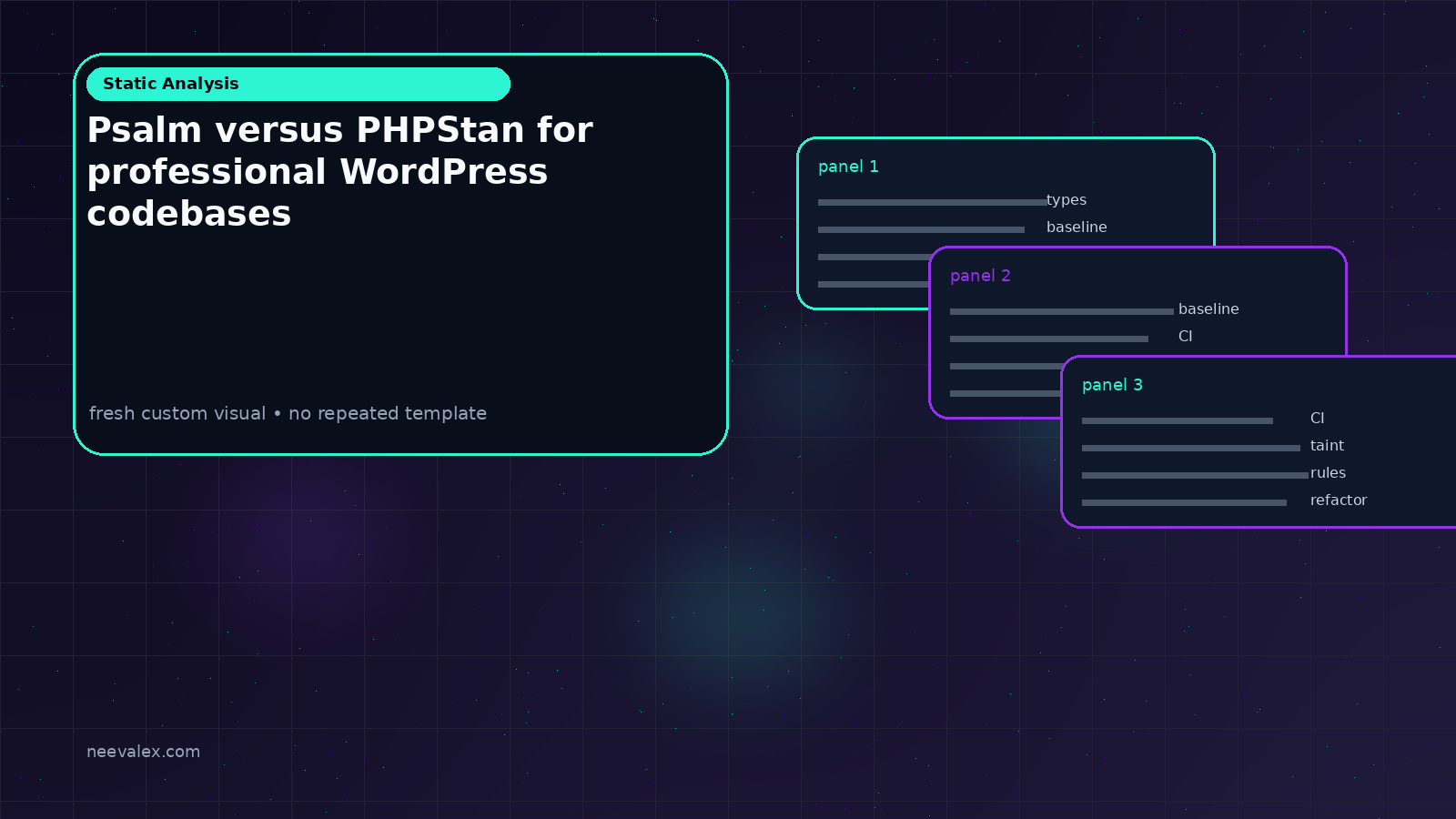 Visual example for Psalm versus PHPStan for professional WordPress codebases