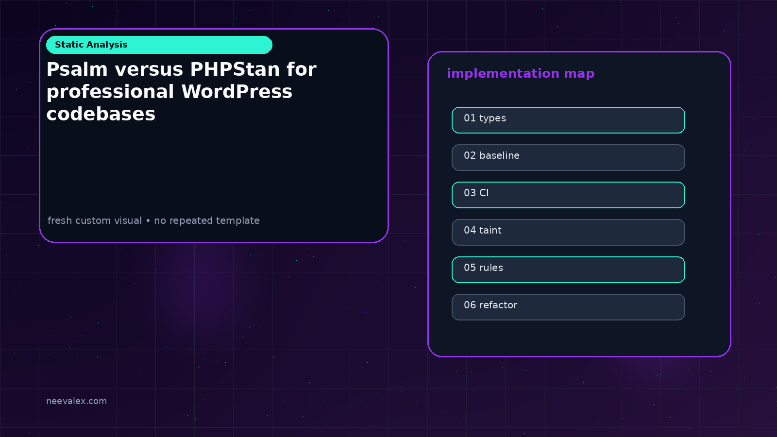 Visual example for Psalm versus PHPStan for professional WordPress codebases