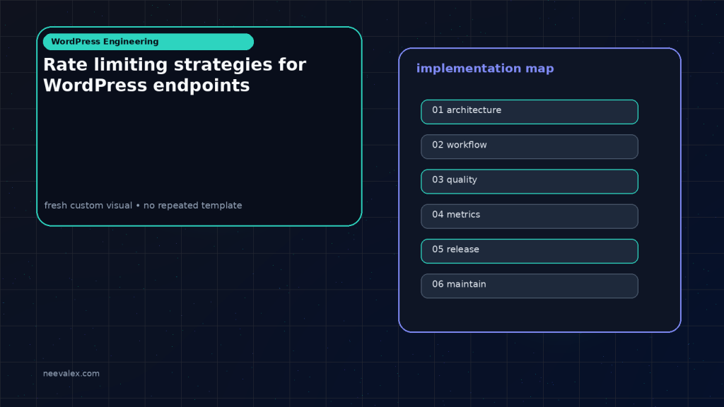 Generated visual related to Rate limiting strategies for WordPress endpoints