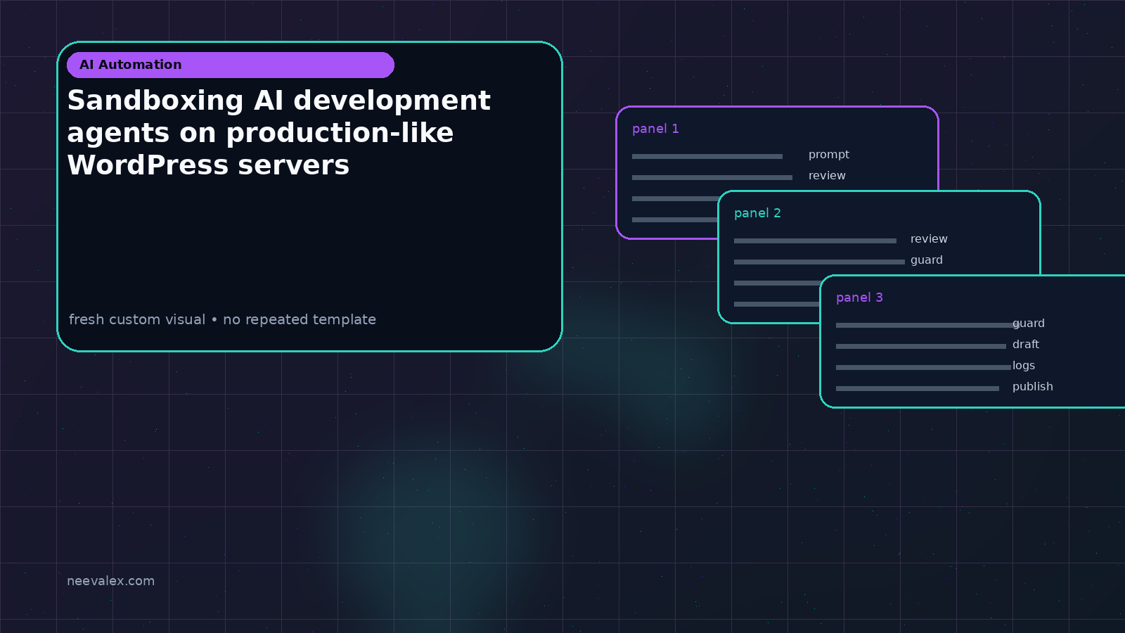 Visual example for Sandboxing AI development agents on production-like WordPress servers