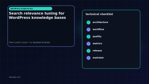 Generated visual related to Search relevance tuning for WordPress knowledge bases