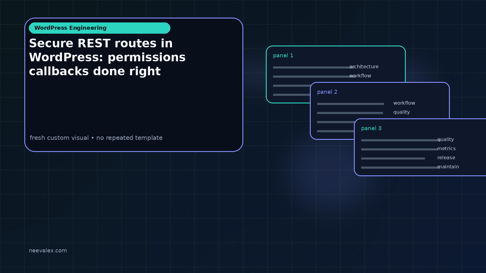 Visual example for Secure REST routes in WordPress: permissions callbacks done right