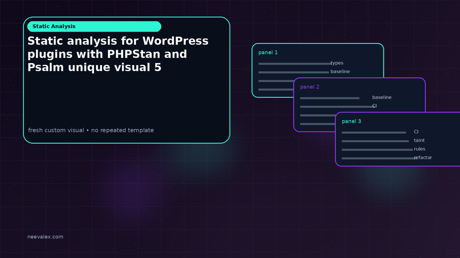 Visual example for Static analysis for WordPress plugins with PHPStan and Psalm