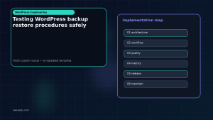 Generated visual related to Testing WordPress backup restore procedures safely