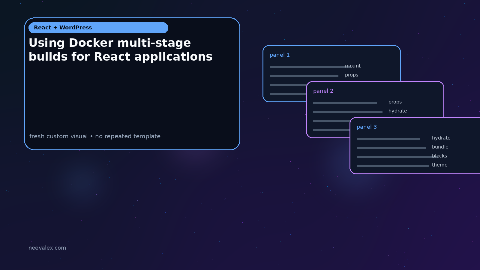Main article image related to Using Docker multi-stage builds for React applications
