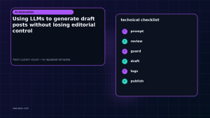 Generated visual related to Using LLMs to generate draft posts without losing editorial control