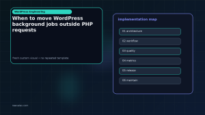 Generated visual related to When to move WordPress background jobs outside PHP requests