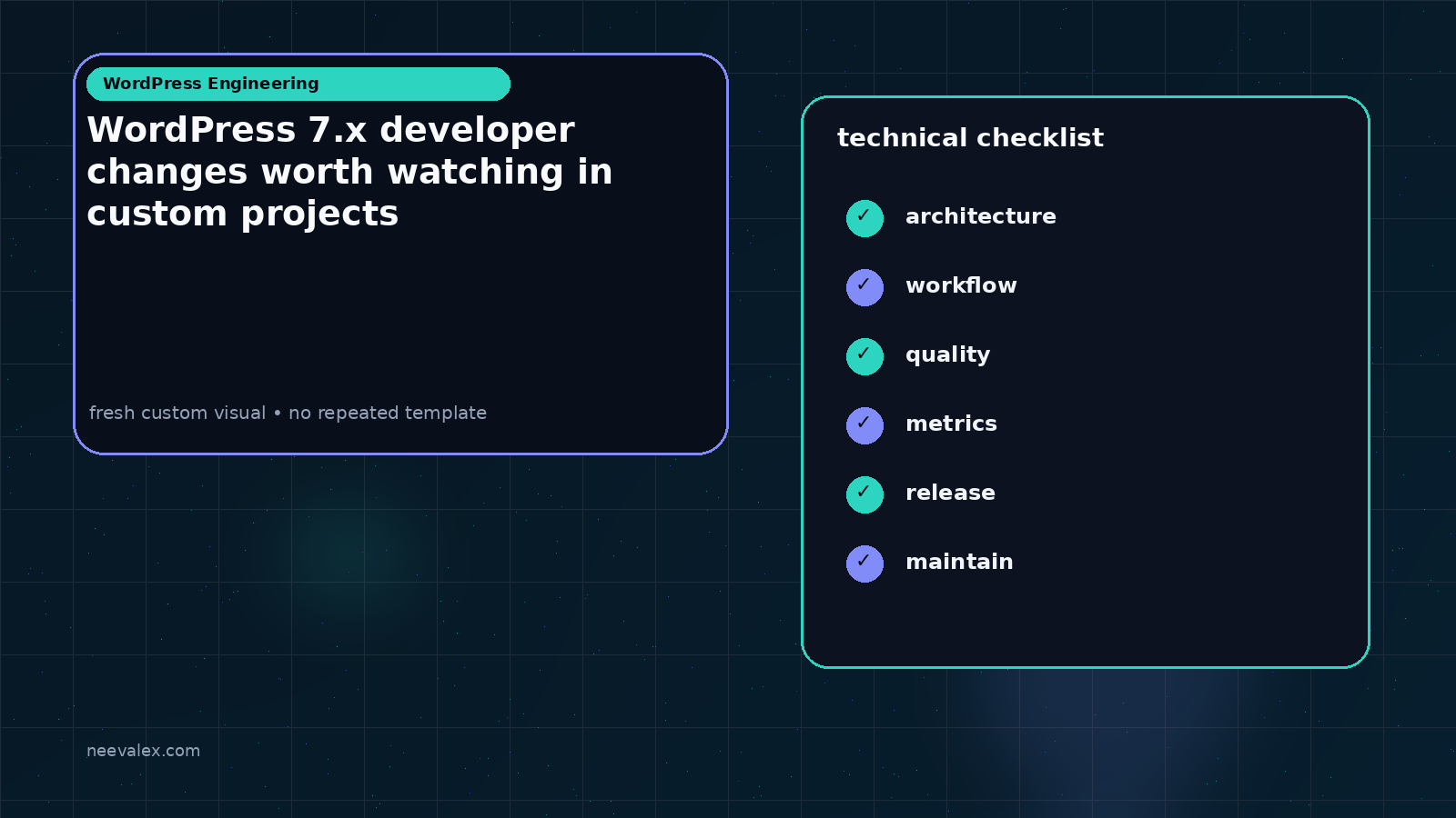 Visual example for WordPress 7.x developer changes worth watching in custom projects