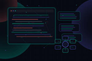 Dark technical editorial illustration for WordPress optimisation