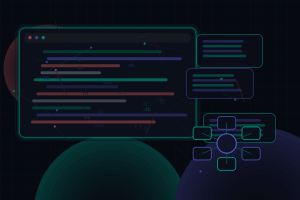 Dark technical editorial illustration for Using ACF to create flexible WordPress content systems