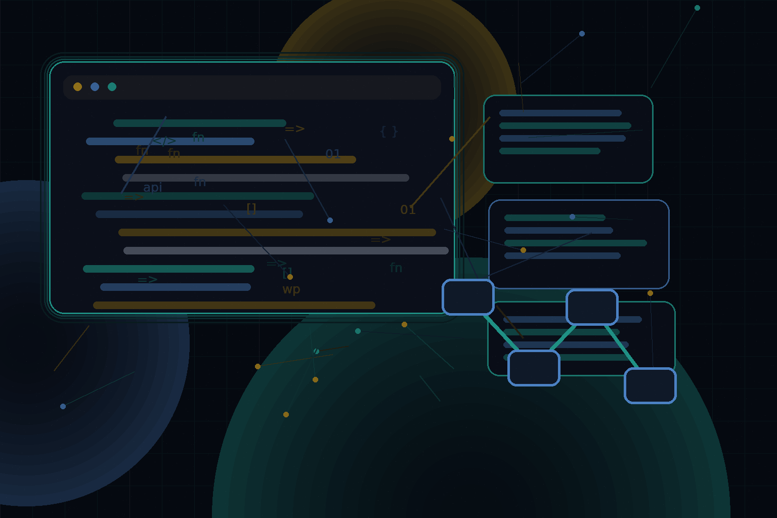 Technical editorial illustration for CI/CD for WordPress projects with GitHub Actions or GitLab Pipelines