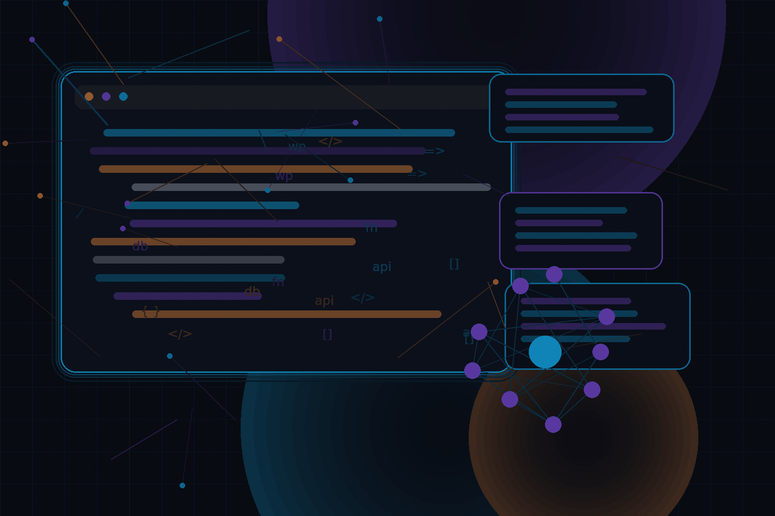 Technical editorial illustration for Building chatbots and AI assistants for business websites