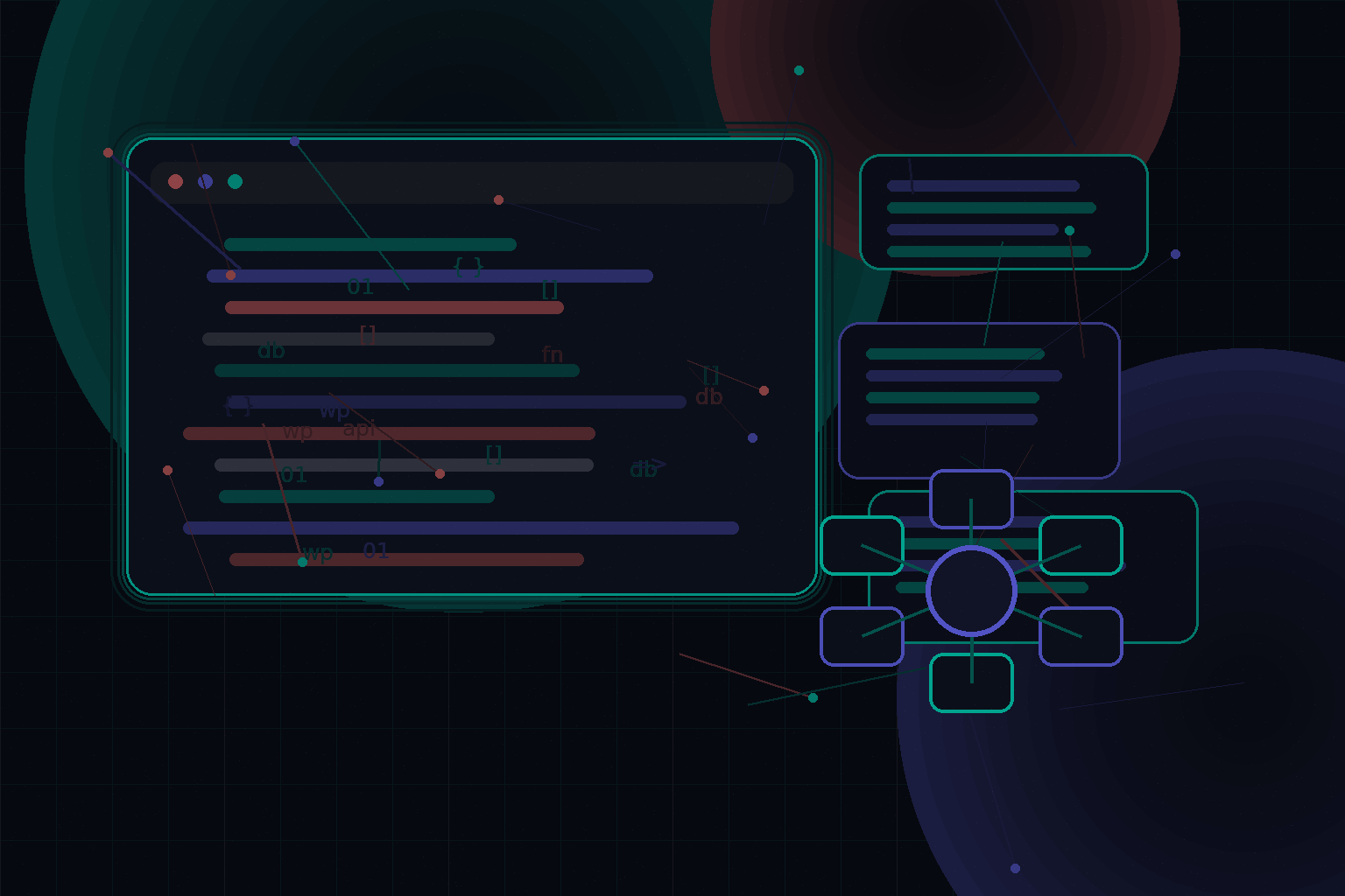 Technical editorial illustration for Custom dashboards in WordPress for editors, clients, and site owners