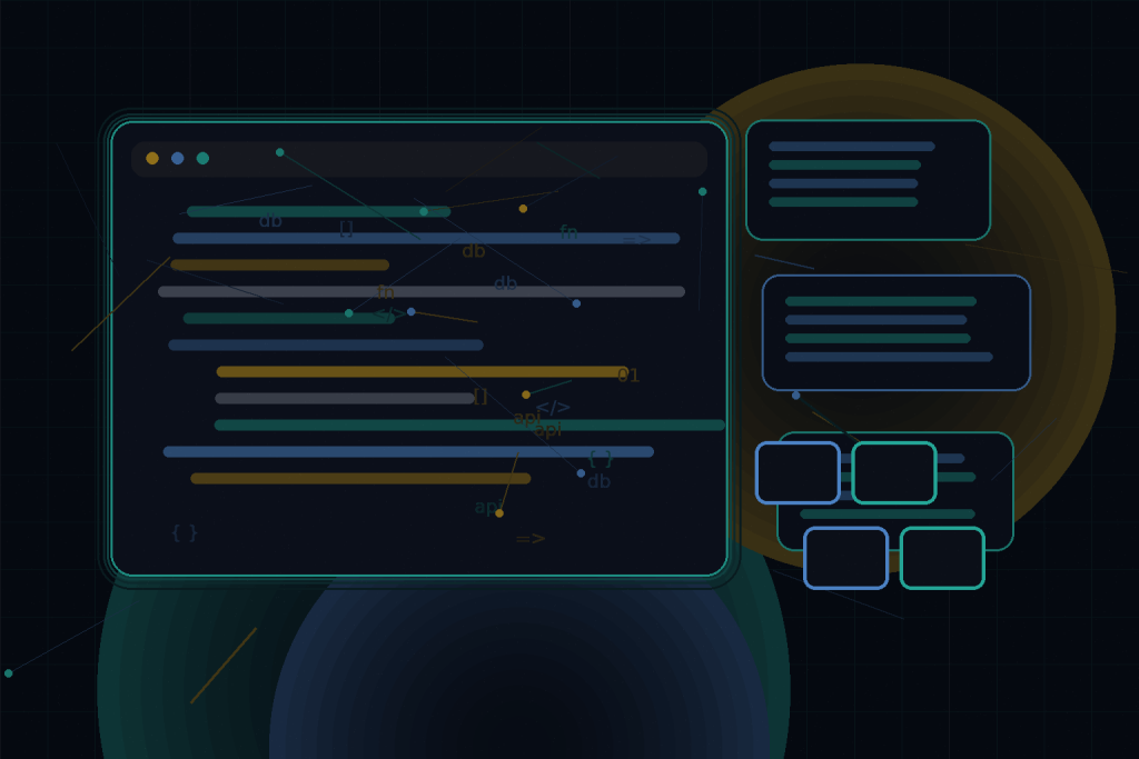 Dark technical editorial illustration for WordPress and LiteSpeed server benefits